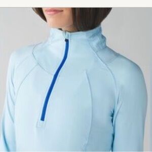 Lululemon Go the Distance 1/2 Zip Caspian Blue
